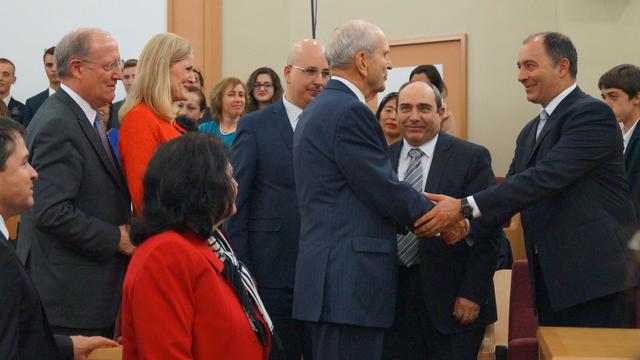 President Nelson greets members in Spain